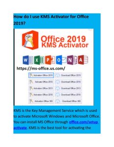 KMS Office 2019 Crack Descargar Gratis La Ultima Versión